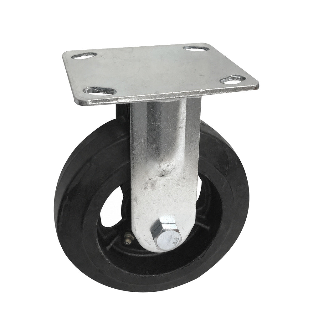 Truwerx 6" Industrial Rubber Fixed Caster Wheel