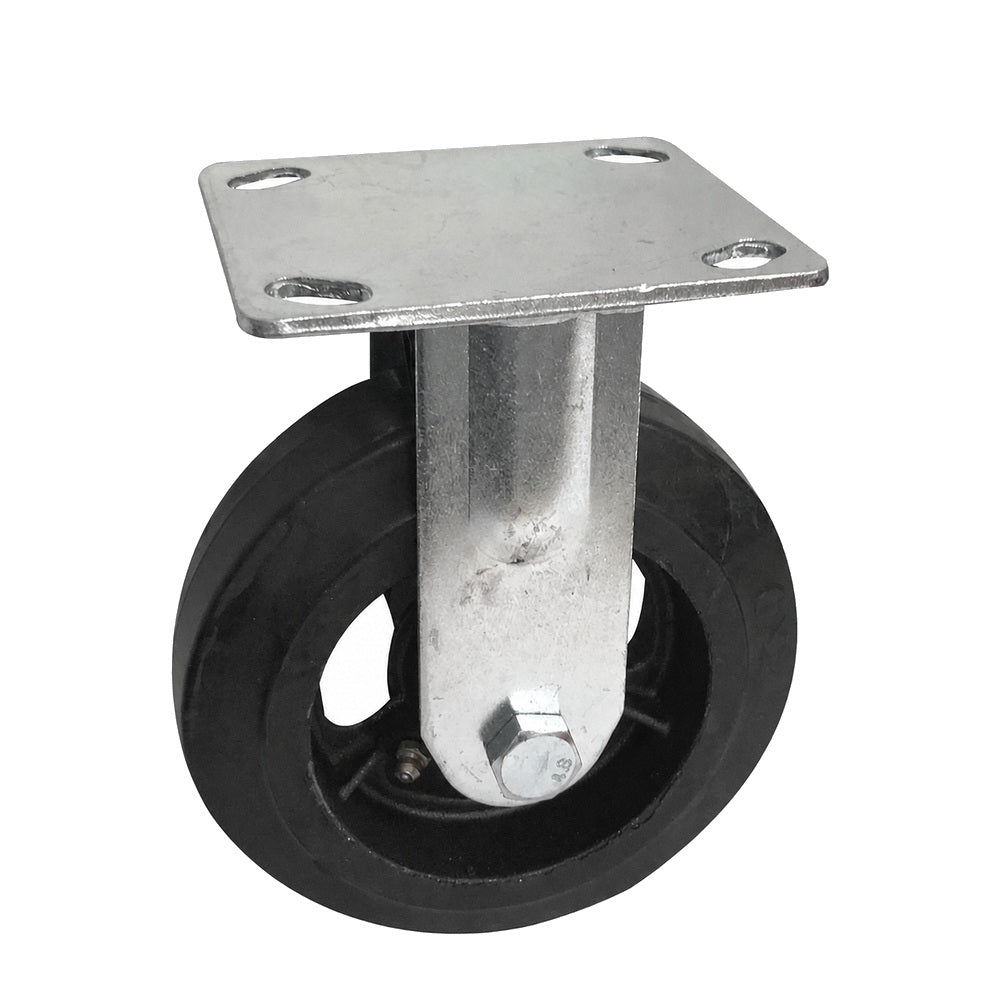 Truwerx 8" Industrial Rubber Fixed Caster Wheel