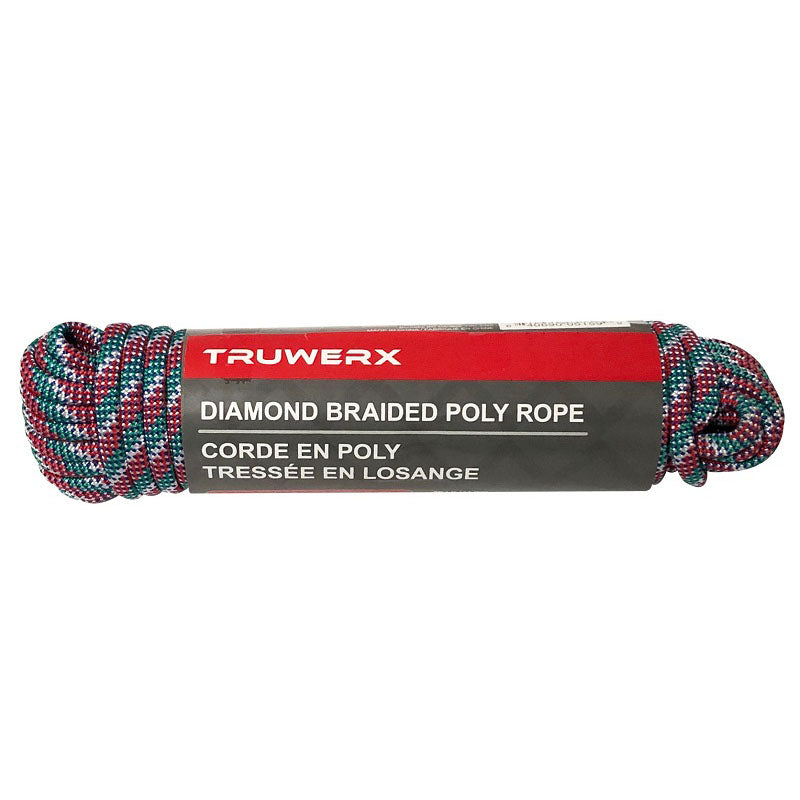 Truwerx 1/4in PP Diamond Braid Utility Rope - 32 Strand