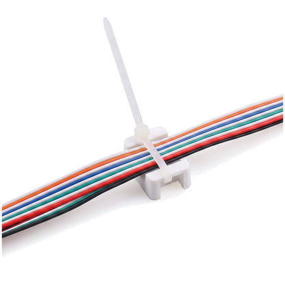 Truwerx 100pc Large White Cable Tie Screw Mounts - alternate view