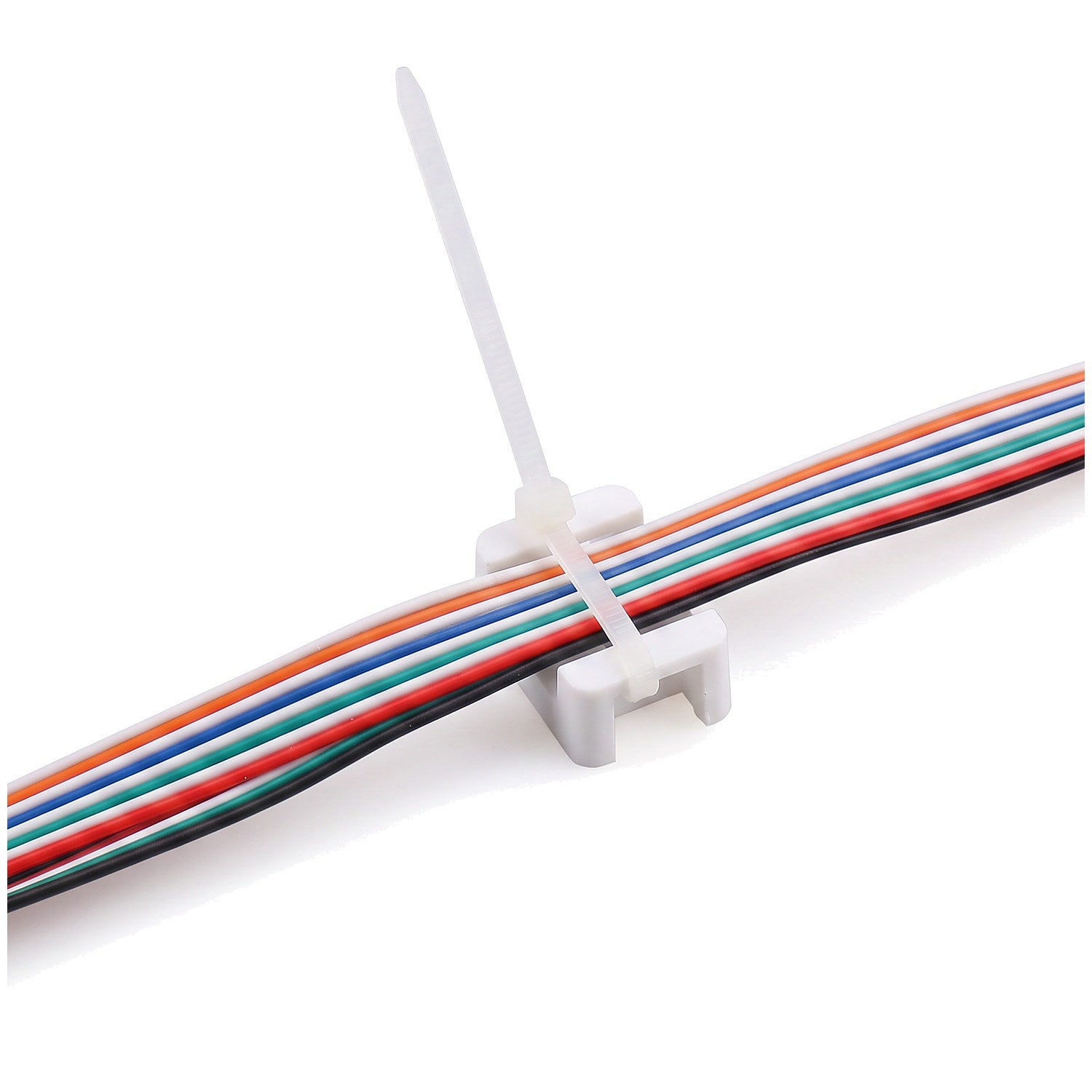 Truwerx 100pc Small White Cable Tie Screw Mounts - alternate view