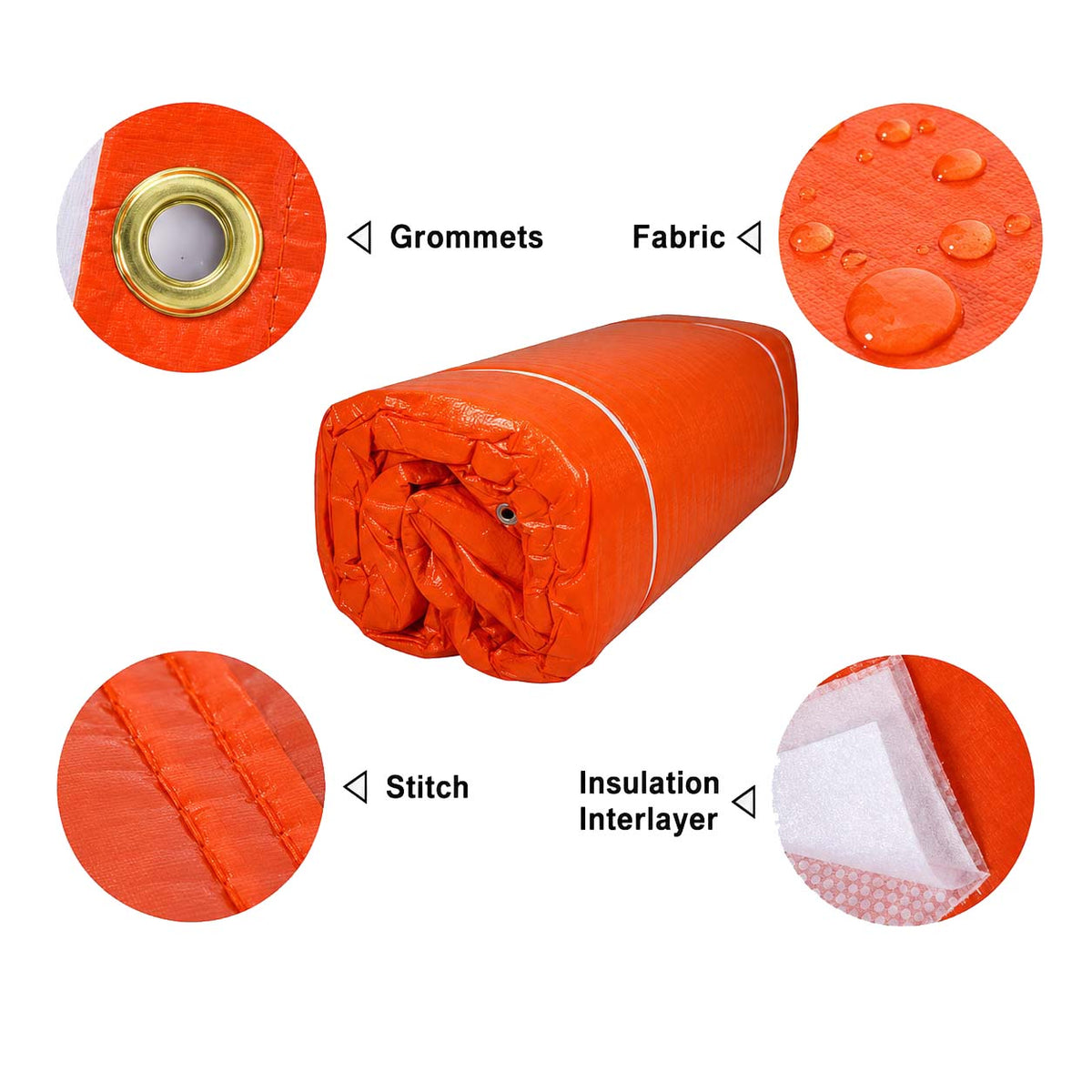 Truwerx 160 GSM PE Insulated Orange Tarp