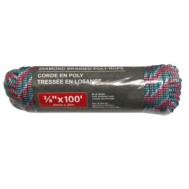 Truwerx 3/8in PP Diamond Braid Utility Rope - 32 Strand