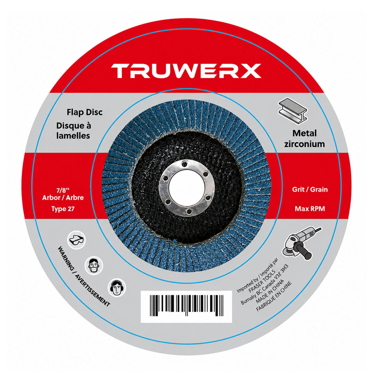 Truwerx 4-1/2" Zirconium Flap Disc
