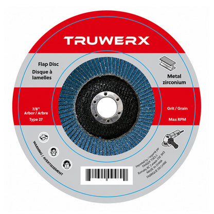 Truwerx 4-1/2" Zirconium Flap Disc