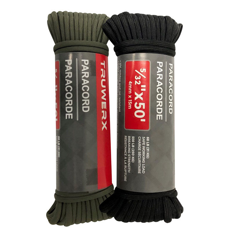 Truwerx 5/32in Paracord - Black/Olive
