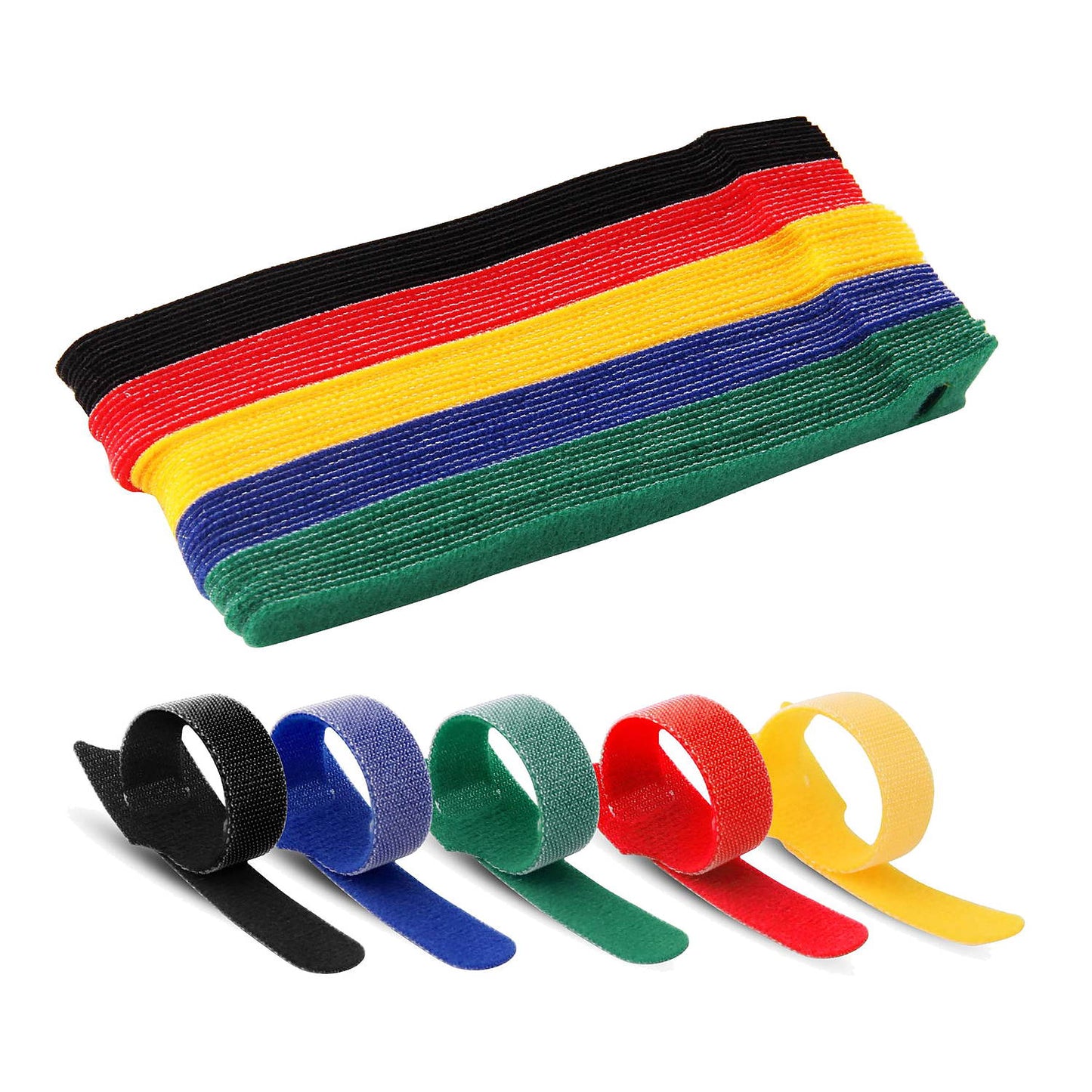 Truwerx 50pc Multi-Colour Hook & Loop Cable Ties - alternate view