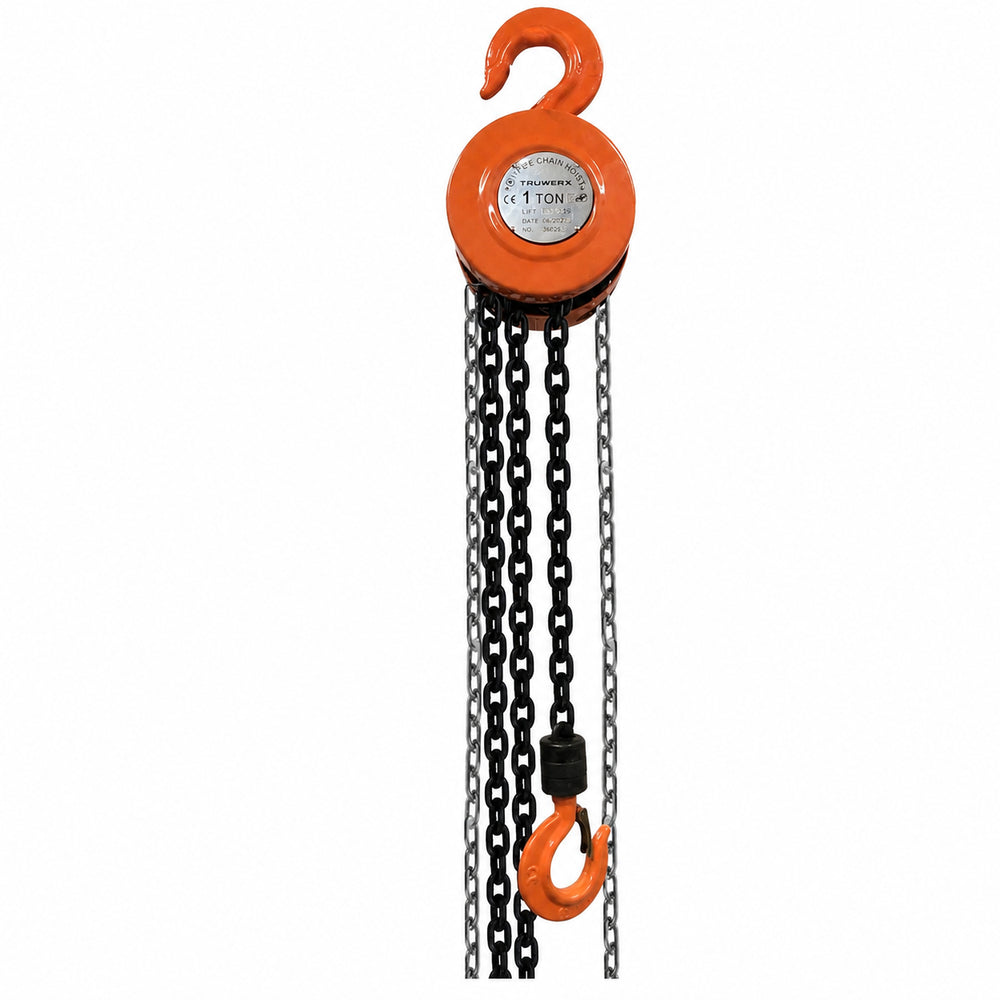 Truwerx TW60502 1-ton manual chain hoist with 10 ft. lift