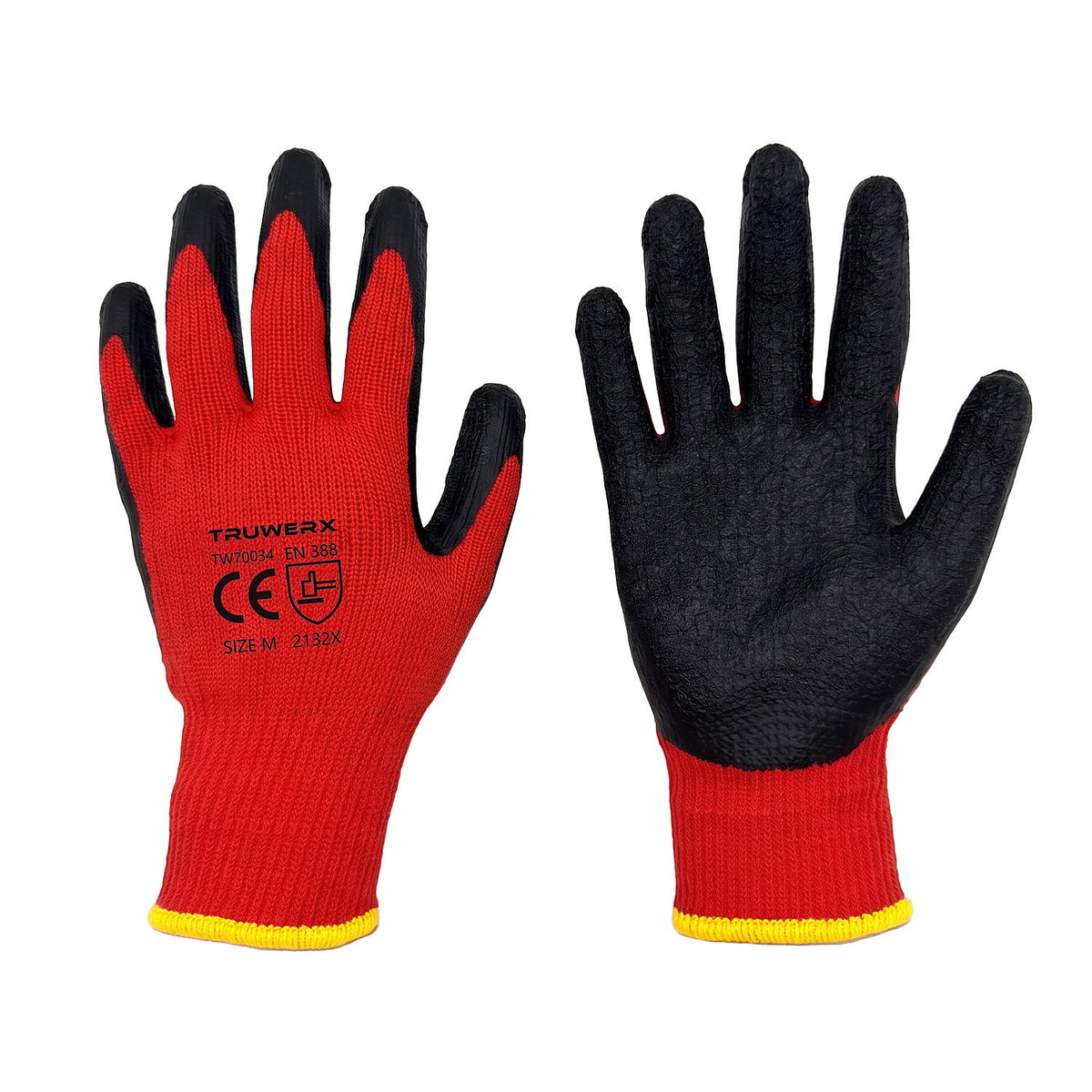 Truwerx Lined Latex Coated Work Gloves - Medium