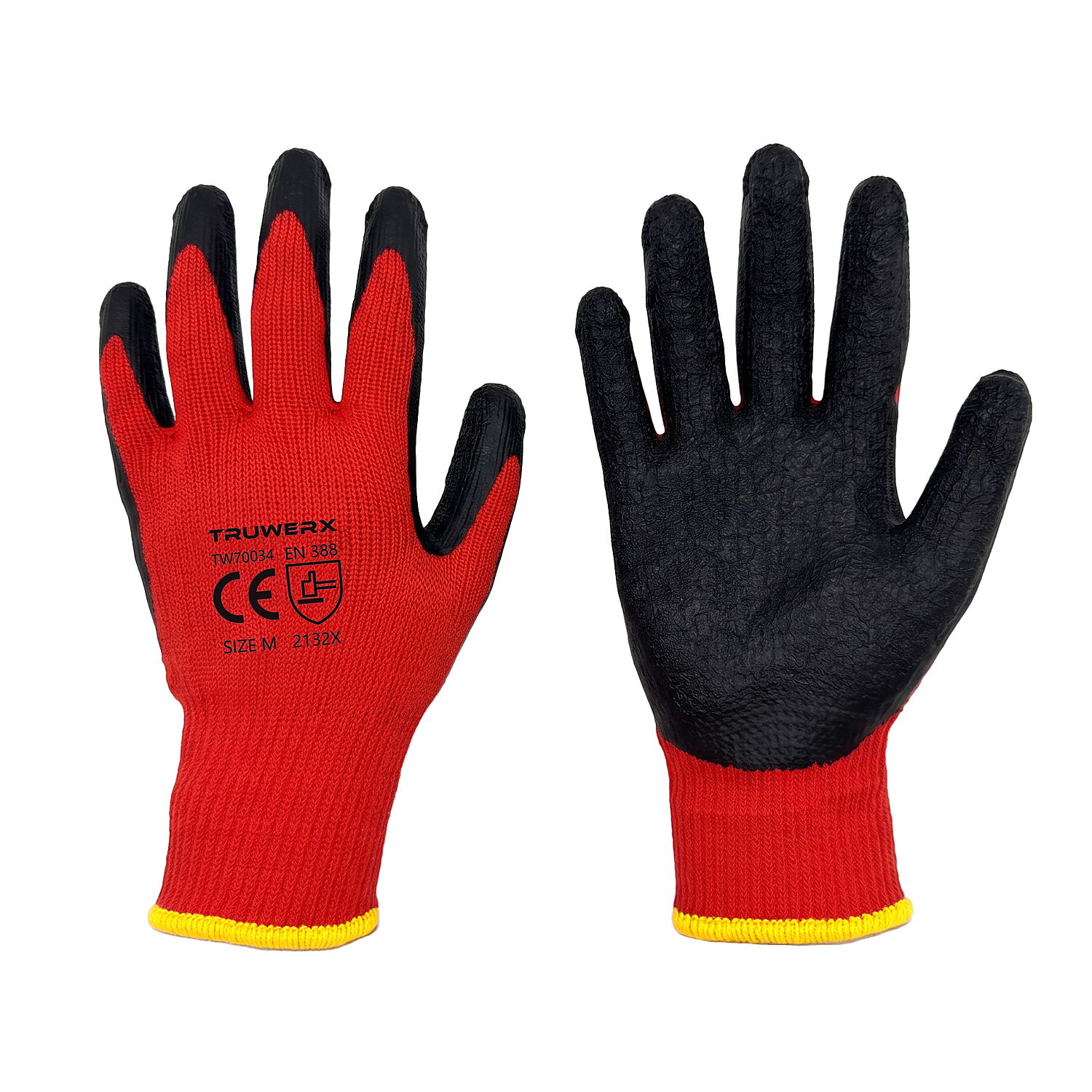Truwerx Lined Latex Coated Work Gloves - Medium