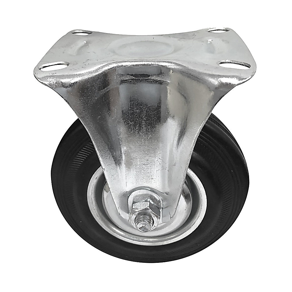 Truwerx TW86214 5 Inch Rubber Fixed Caster Wheel