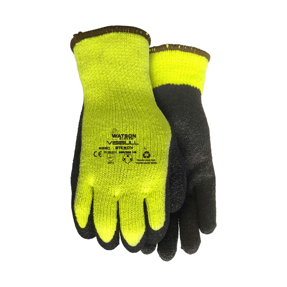 Watson Stealth Visibull Latex Coated Hi-Vis Gloves